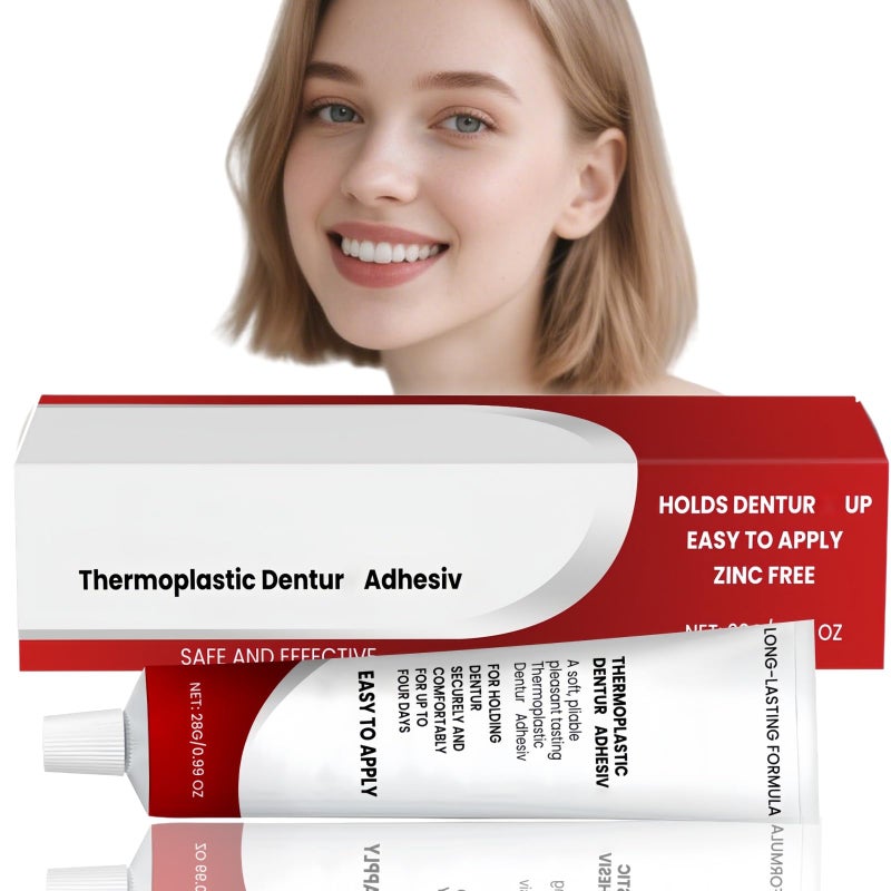 Orange Thermoplastic Denture Adhesive, Long-Lasting Denture Reline Kit, Teeth Repair Kit, Dentu/re Glue Extra Strong,De-nture Adhesives Strong, Den/ture Fix-ation Adh/esive, Tooth Bonding Ki/t